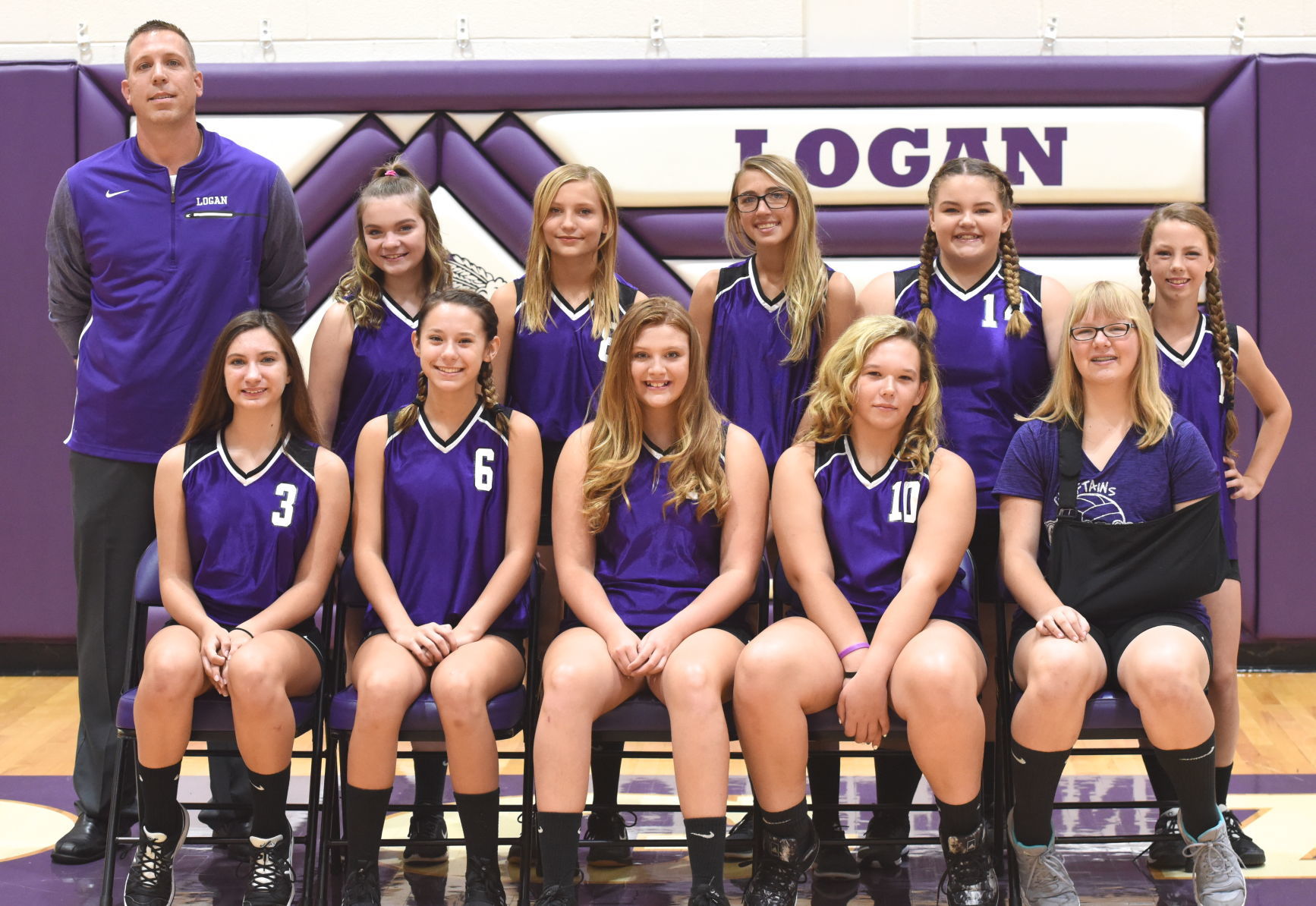Logan eighth-grade volleyball team
